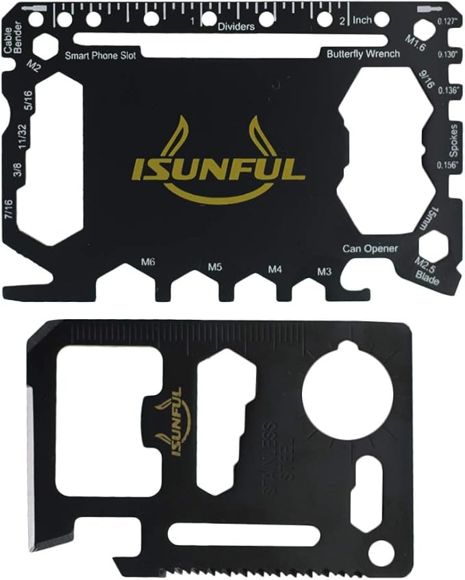 Credit Card Survival Tool Multipurpose Function Beer Bottle Opener Portable Wallet Size Pocket Multitool (2pcs)