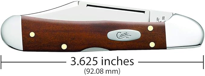 Case WR XX Pocket Knife Chestnut Smooth Bone Mini Copperlock Item #28704 - (61749L SS) - Length Closed: 3 5/8 Inches
