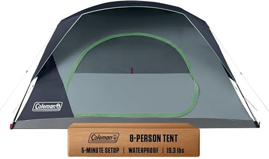 Coleman Skydome Tent with 5 Minute Setup,Weatherproof Tent with Rainfly & Carry Bag, 20% More Headroom Than Traditional Canopies