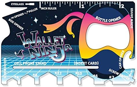 Limited Edition: RETRO Wallet Ninja - 18 in 1 Credit Card Sized Multitool (TSA Airplane Approved)