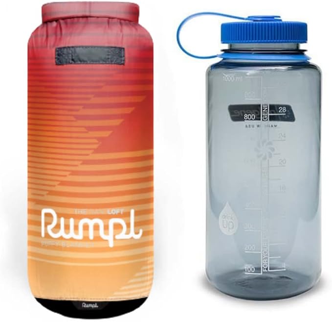 Rumpl The NanoLoft Puffy Blanket | Indoor Outdoor Camping Blanket for Traveling, Picnics, Beach Trips, Concerts | 52" x 75" | Patch Fade Warm, 1-Person