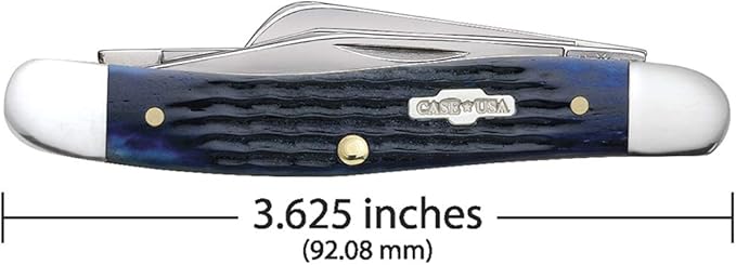 Case WR XX Pocket Knife Navy Blue Medium Stockman Item #2801 - (6318 SS) - Length Closed: 3 5/8 Inches