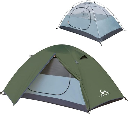 MC TOMOUNT Backpacking Tent 1-2 Person Waterproof Lightweight Double Layer Free-Standing Aluminum Pole for Outdoor Camping Hiking 4 Season