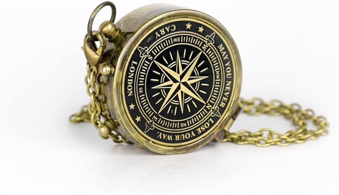 Handmade Antique Vintage Brass Compass | Exquisite Nautical Compass | Home Decor | Pocket Compass Gift for Every Occasion | Super7One