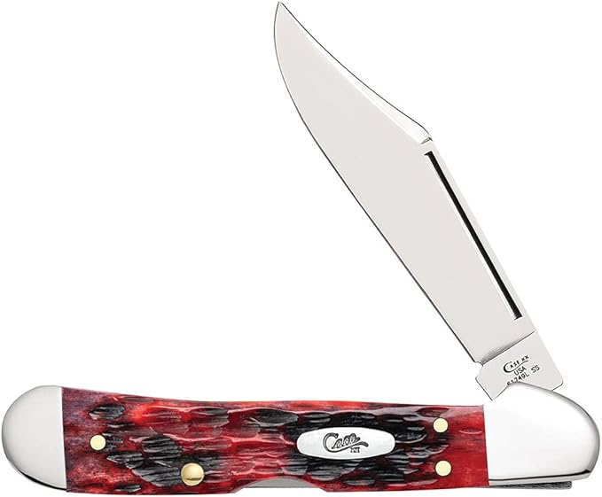 Case XX WR Pocket Knife Mini Copperlock Crimson Bone W/Shield Item #27385 (61749L SS) 3 5/8 inches Closed