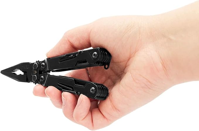 SOG PowerPint Mini Compact Stainless Steel Multi-Tool, 18 Lightweight Specialty Tools & SOG Multitool Pliers Pocket Knife, Black