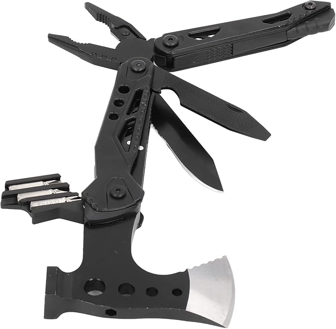 Foldable Multifunctional Axe Portable Axe Hammer Pocket Size Multitool Stainless Steel Tool for Outdoor Camping