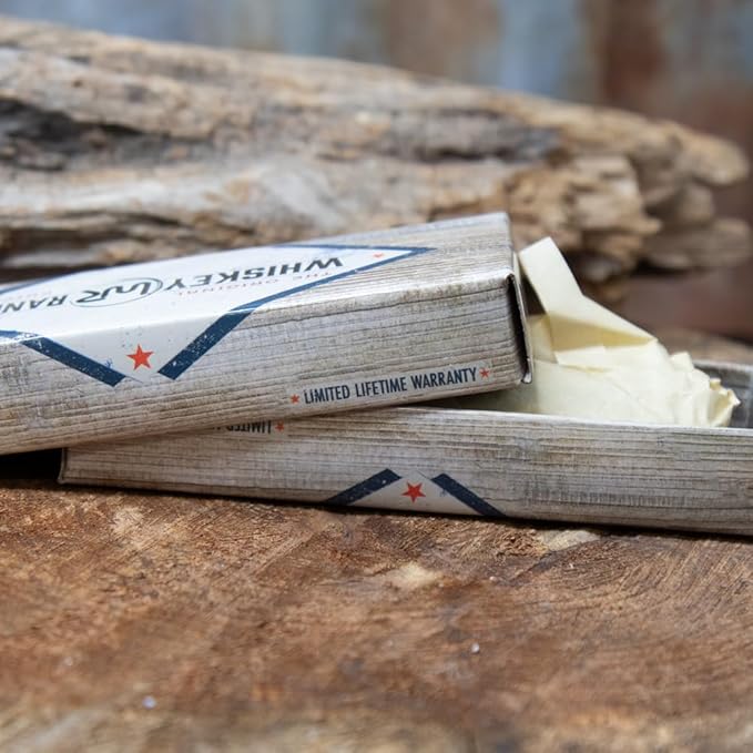 WHISKEY BENT HAT CO. Mini Hunter Folding Pocket Knife 2.75" Closed Length 440C Stainless Steel Blade (Burnt Bone)