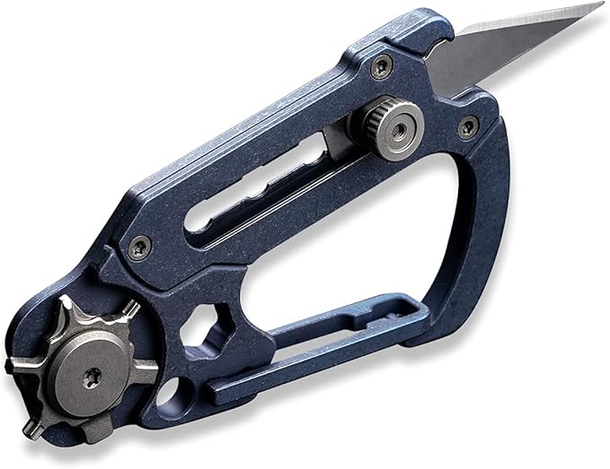 CIVIVI Polymorph Titanium Carabiner Multi-Tool with Utility Blade, Bottle Opener, Screwdriver C20045-3