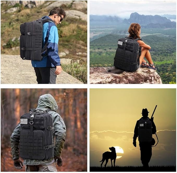 ROARING FIRE Tactical Backpack, Army Assault Pack, Molle Backpack for The 3 Day Pack, 45L prepper bag