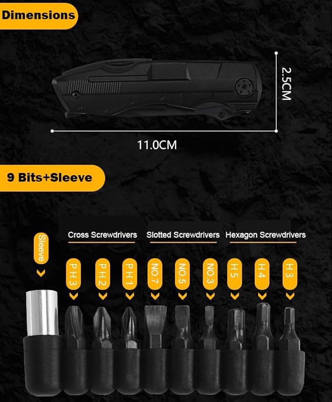 Multitool Knife, EDC, 15 in 1 Pocket Multitool, Multi Tool with Large Blade, Safety Locking Design, Spring-Action Plier, Durable Nylon Sheath for Camping, Outdoor, Survival, Gifts for Men Dad