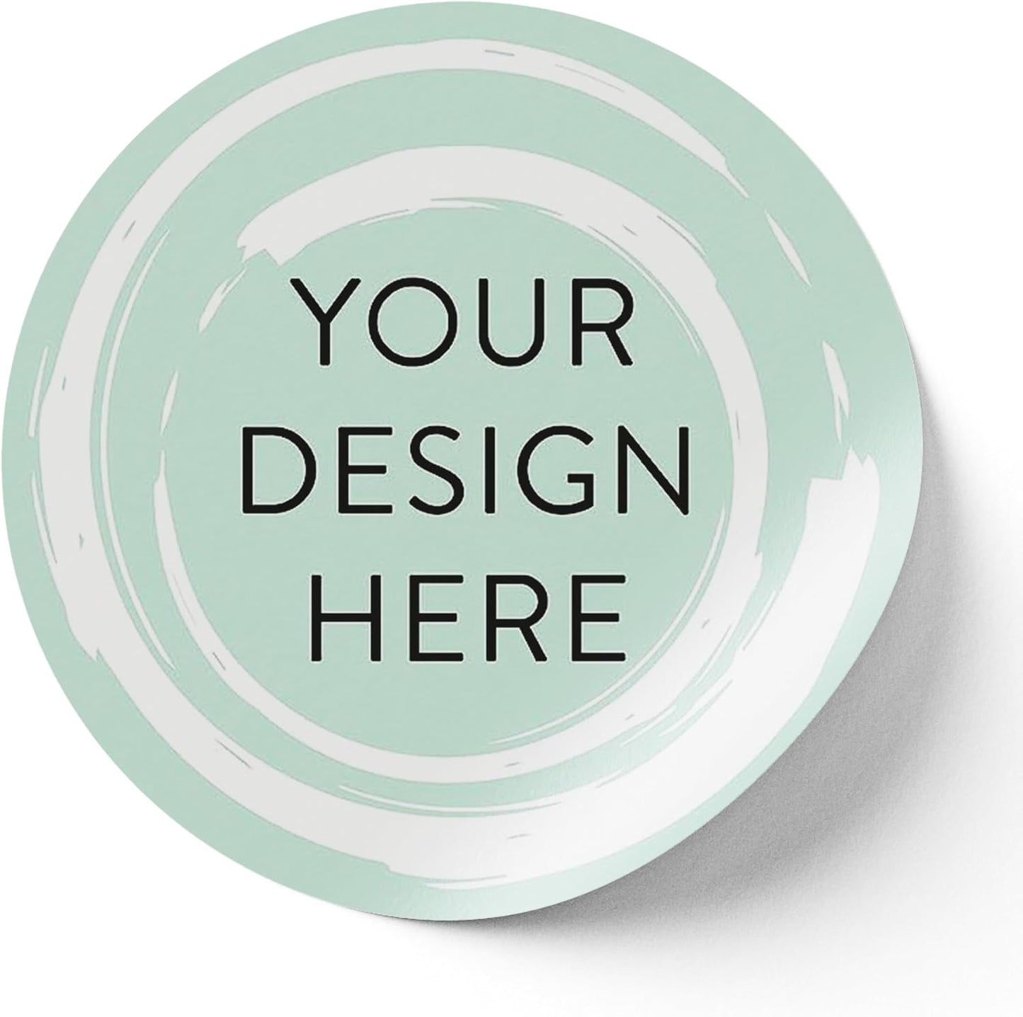 100 Custom Vinyl Stickers - Upload Your own Image, Text, Design, Logo - Personalized Logo Labels for Handmade, Packaging, Bottle, Jars, Candle, Brand Stickers (Mint, 1.5x1.5)