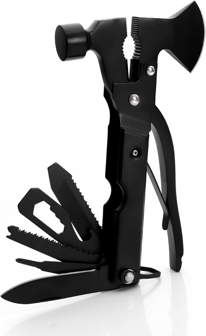 All In One Tool 13-in-1 Multi-tool With Needle Nose Plier, Stripper, Wire Cutter,Bottle Opener,Can Lifter,Trumpet Screwdriver,Cross Screwdriver for Outdoor, Survival, Camping, Hunting and Hiking