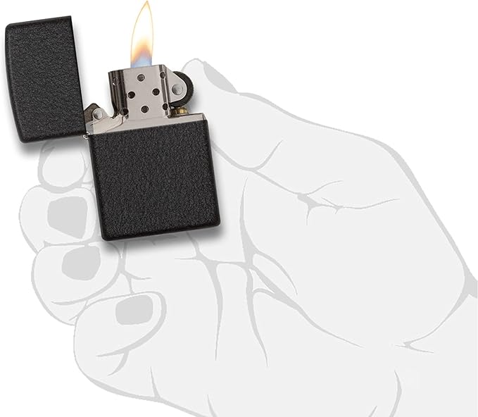 Zippo Black Crackle Pocket Lighter