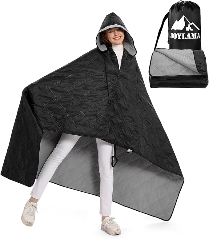 Outdoor Camping Blanket, Fleece Waterproof Stadium Blanket with Protable Bag, Lightweight Camping Blanket for 2 People, Cold Weather, Sports, Pet, Beach, Picnic, Stadium, Travel, Car, 79*54inch
