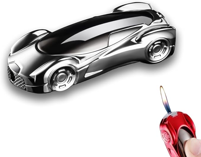 Funny Mini Car Lighter, Refillable Torch Lighter, Unique Gifts for Men Candle Lighter Camping Hiking Accessories Gear(No Butane Fuel) (#9)