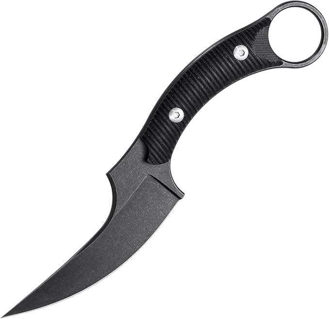 Outdoor survival claw tactical knife D2 steel blade and G10 steel handle sharp fixed blade with sheath