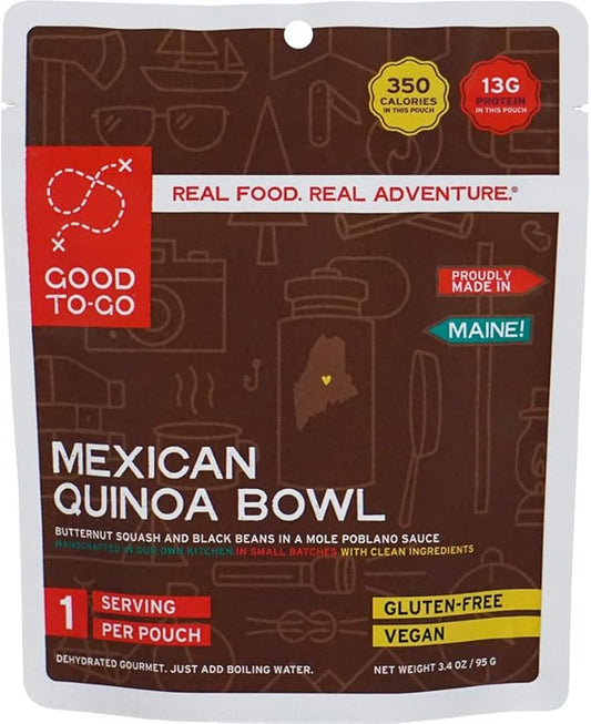 GOOD TO-GO Mexican Quinoa Bowl | Camping Food, Backpacking Food | Just Add Water Meals, Backpacking Meals | Dehydrated Meals Taste Better Than Freeze Dried Meals