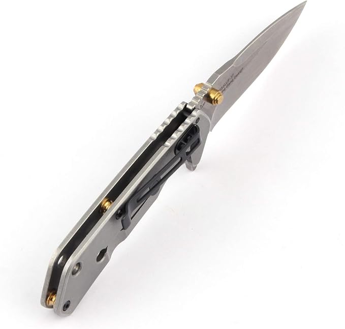 Sanrenmu 7056LUC Line Lock 8Cr14Mov Blade 3Cr14N Handle Folding Knife