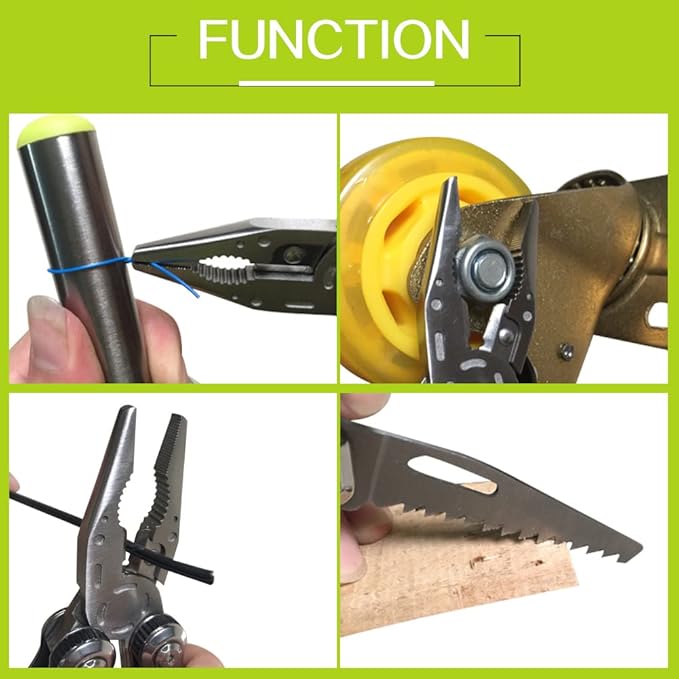 Outdoor Folding Multifunction Pliers with Spring inside-loaded and Side Lock Portable Camping Multipurpose Combination Tool Knife Pliers Colorful