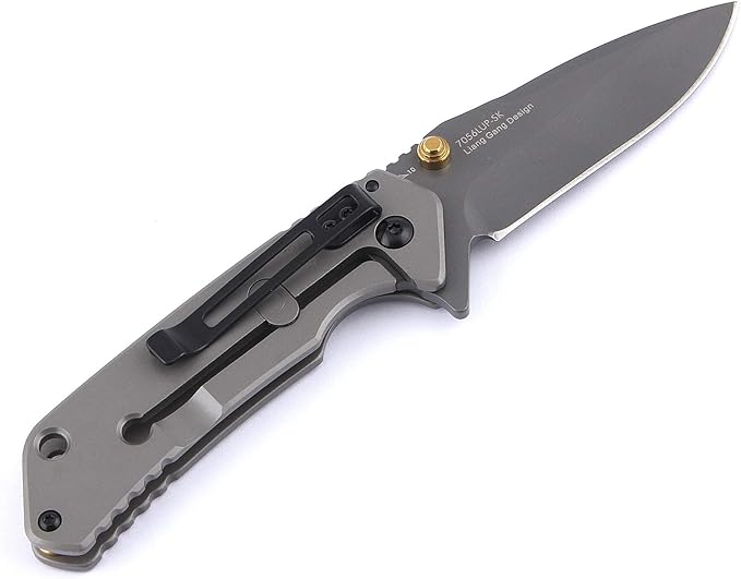 Sanrenmu 7056LUC Line Lock 8Cr14Mov Blade 3Cr14N Handle Folding Knife