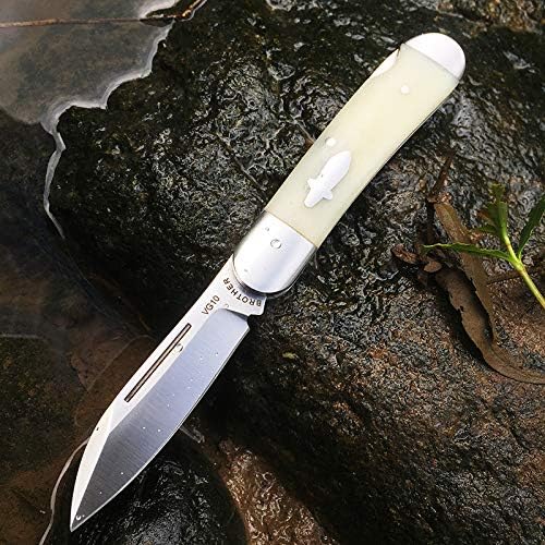 Watchman 1503BN Cowfish VG10 Blade Knife Bone Grips Lockback Pocket Knife …