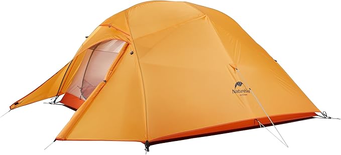 Naturehike Cloud-Up 3 Person Lightweight Backpacking Tent with Footprint - 3 Season Free Standing Dome Camping Hiking Waterproof Backpack Tents