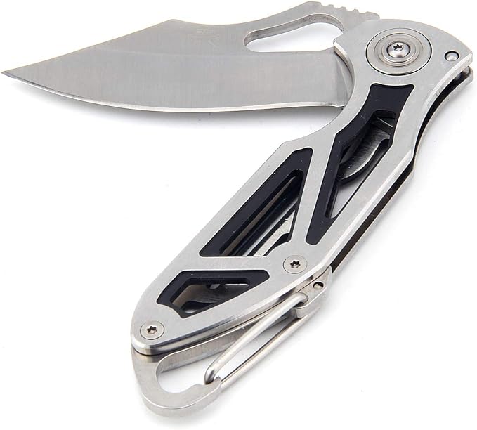 Sanrenmu 7033 Frame Lock Pocket Hunting Folding Knife Stainless Steel Blade Handle (7033LUC-SCH)