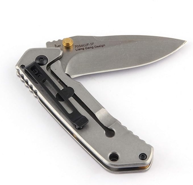 Sanrenmu 7056LUC Line Lock 8Cr14Mov Blade 3Cr14N Handle Folding Knife