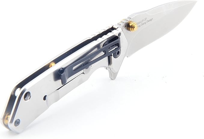 Sanrenmu 7056 Series Pocket Knife (7056LUF-SF Stone Washed) (Silvery)