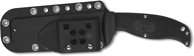 Spyderco Enuff 2 Fixed Blade Knife with VG-10 Leaf Shape Blade and Black FRN Handle - Includes Polymer Sheath