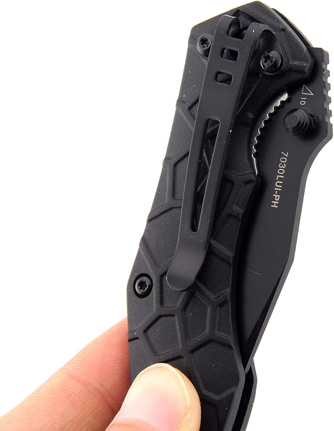 Sanrenmu 7030LUI-PH Liner Lock Pocket Folding Knife 8CR14Mov Blade Environmentally Friendly PA66 + GF Handle