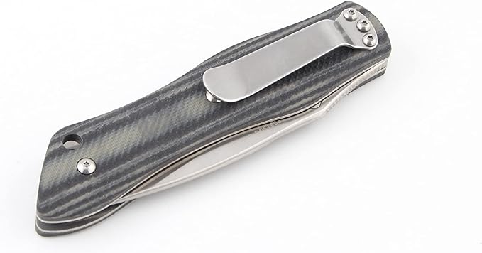 Sanrenmu 9051 Folding Knife 8Cr14Mov Blade G10 Handle None Lock with Clip Pocket Knife