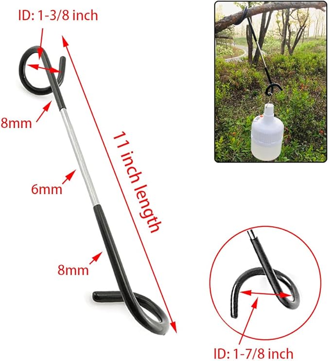 Quality-Life Camping Lantern Hook Hanger Tent Light Outdoor Lamp Hanger Non-Slip for Camping Hiking - 2pcs