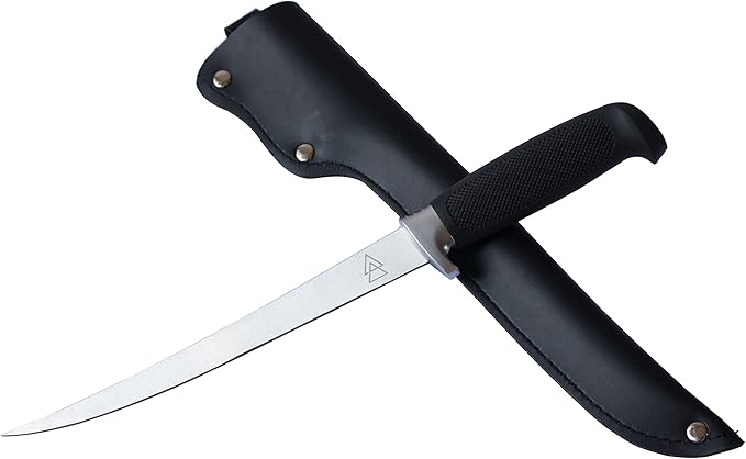 Bushcraft Fillet Knife, 12.25 Inch Fillet Knife for Fish, Fixed Blade Fish Fillet Knife, 440C Hardened Stainless Steel Boning Knife by Kratos - ZF1F