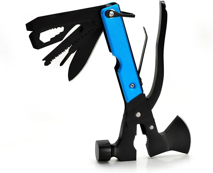 All In One Tool 13-in-1 Multi-tool with Needle Nose Plier, Stripper, Wire Cutter,Bottle Opener,Can Lifter,Trumpet Screwdriver,Cross Screwdriver for Outdoor, Survival, Camping, Hunting and Hiking