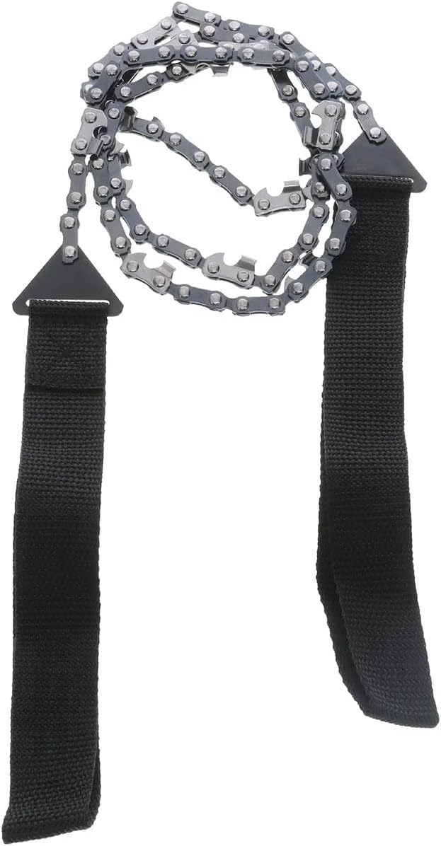 HME Pocket Folding Hand Chain 36 Inches Saw with Nylon Wrist Handle, Tree Cutting Emergency Survival Gear for Camping, Backpacking, Hiking, Hunting