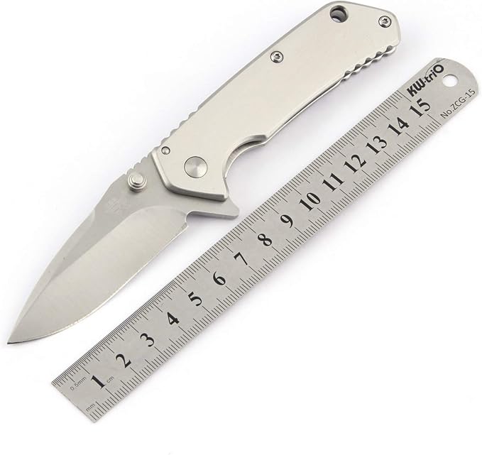 Sanrenmu 7056LUC Line Lock 8Cr14Mov Blade 3Cr14N Handle Folding Knife