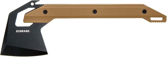 Schrade 12" Frontier Axe with 3CR13 Steel Black Oxide Blade, Lanyard Hole and Sheath for Outdoor Survival, Camping and Everyday Tasks