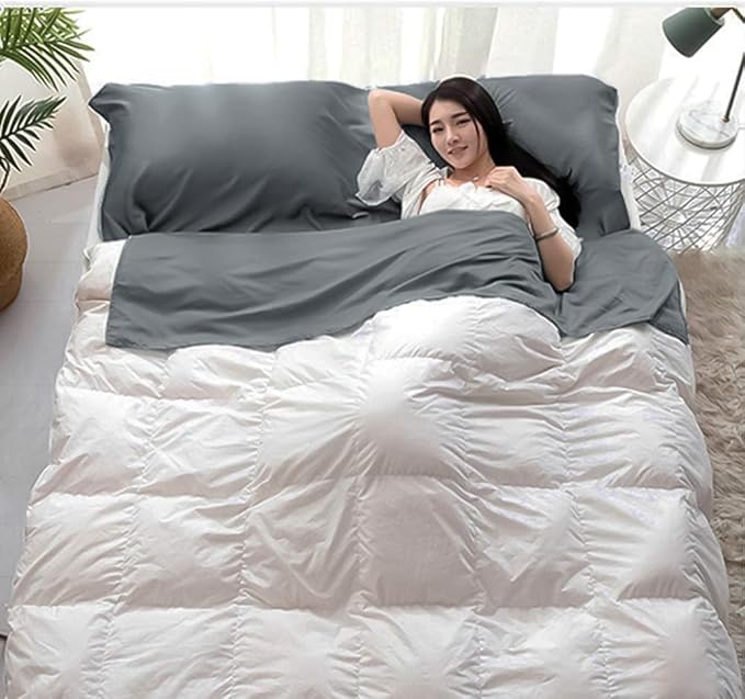 Sleeping Bag Liner Lightweight Compact Sleeping Bag Sack Portable Clean Travel Sheet Camping Sleep Sheet for Backpacking Hotel Hiking