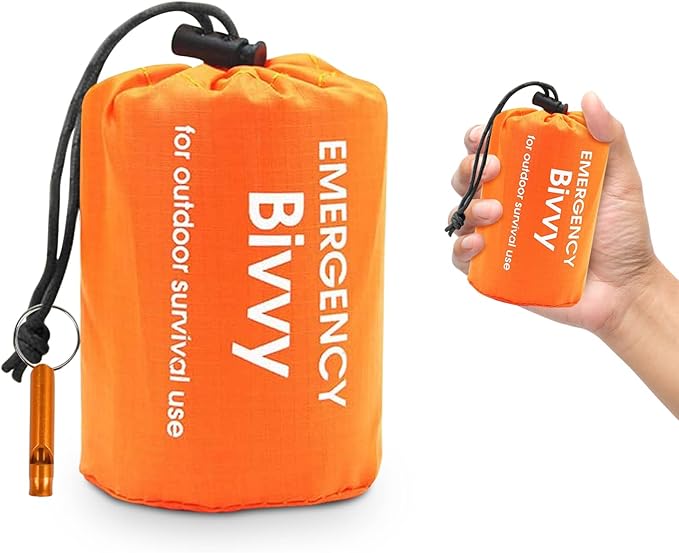 Emergency Sleeping Bag, Survival Sleeping Bag, Survival Bivouac Bag, First Aid Rescue Blankets, Waterproof Emergency Blanket, Warm Tube Tent, Ultralight, Heat Repellent, Cold Protection, Rescue Tent