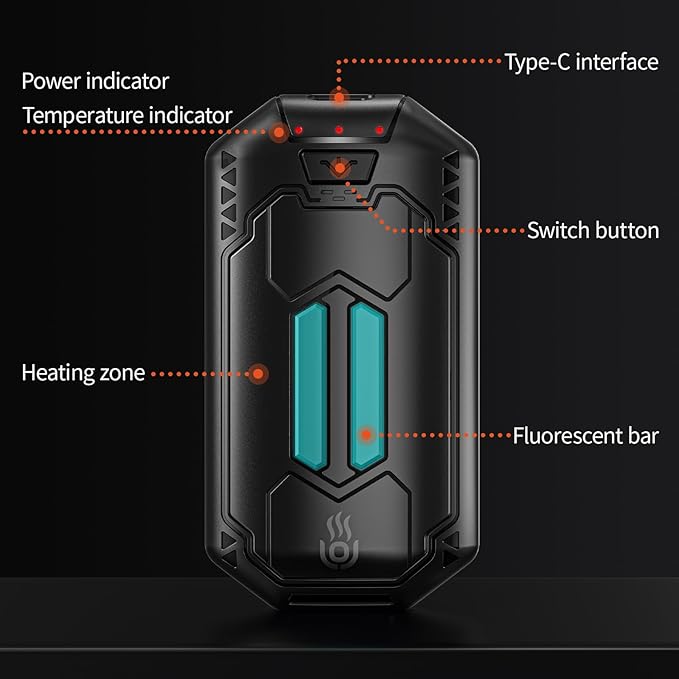 AI Hand Warmers Rechargeable 2 Pack, 6000mAh Electric Hand Warmers with 3 Heat Settings 20Hrs Long Lasting Portable Pocket Heater for Outdoor Camping, Hunting, Golf, Winter Gifts