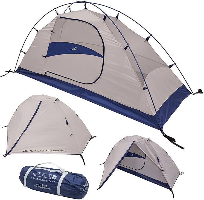 ALPS Mountaineering Lynx 1-Person Tent – Lightweight, Easy Setup, Waterproof, Freestanding Backpacking Tent with Durable Aluminum Poles and Ample Ventilation