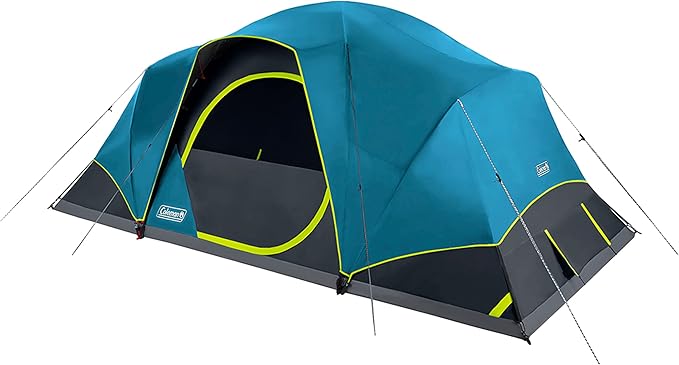 Coleman 4-Person Dark Room Skydome Camping Tent, Blue