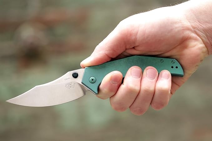 DROP Massdrop + Gavko Thresher Titanium Frame Lock Pocket Knife