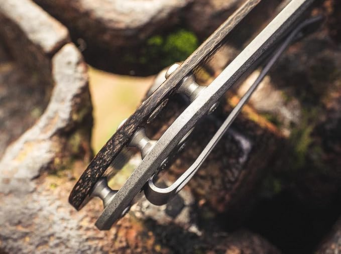 Böker Manukaftur Solingen M4 Sherman Damascus - Folding Collector's Pocket Knife Crafted from Recovered M4 Tank Materials, Made in Germany