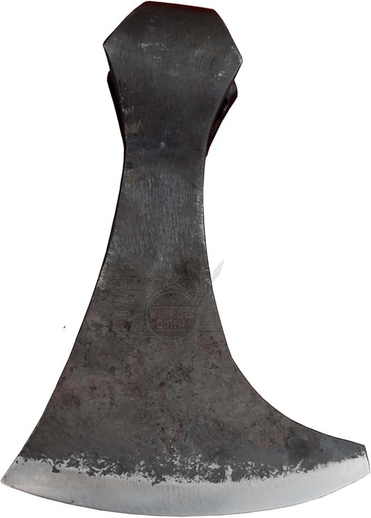 Hand Forged Axe Head High Carbon Steel Campaing Hatch Tomahawk Axe, Huntsman Throwing Camping Axe, Carbon Steel (Black)