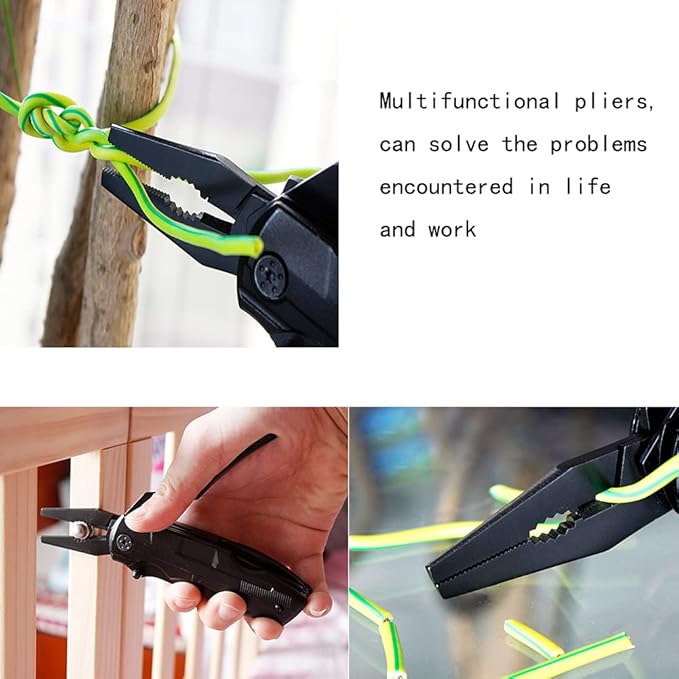 Portable Multitool Pocket Knife，Survival Equipment，Multi Tool father's day Gifts ，Folding Utility Pliers Set, Multipurpose for Fishing, Car, Travel, Hiking, Camping Accessories