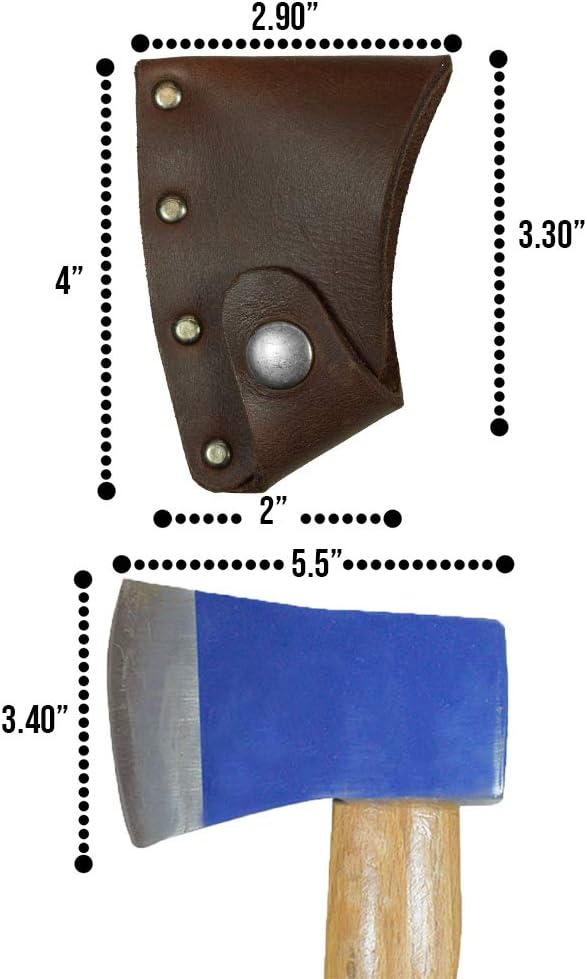 Hatchet Blade Cover Handmade from Full Grain Leather - Protector Case Cover, Small Axe Blade Safety Sleeve, Camping Accessory, Lumberjack Outdoor Essentials
