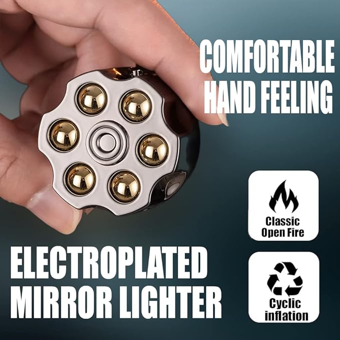 Brightfire, Bright Fire Lighter Cool Butane Lighter Refill, Novelty Vintage Lighter, Unique Gifts for Men Gift Ideas Fireplace Candles Camping BBQ (No Butane Fuel)